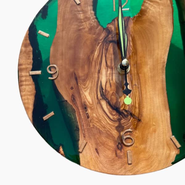 Orologio legno resina - Elemento - Arredamento Made in Italy