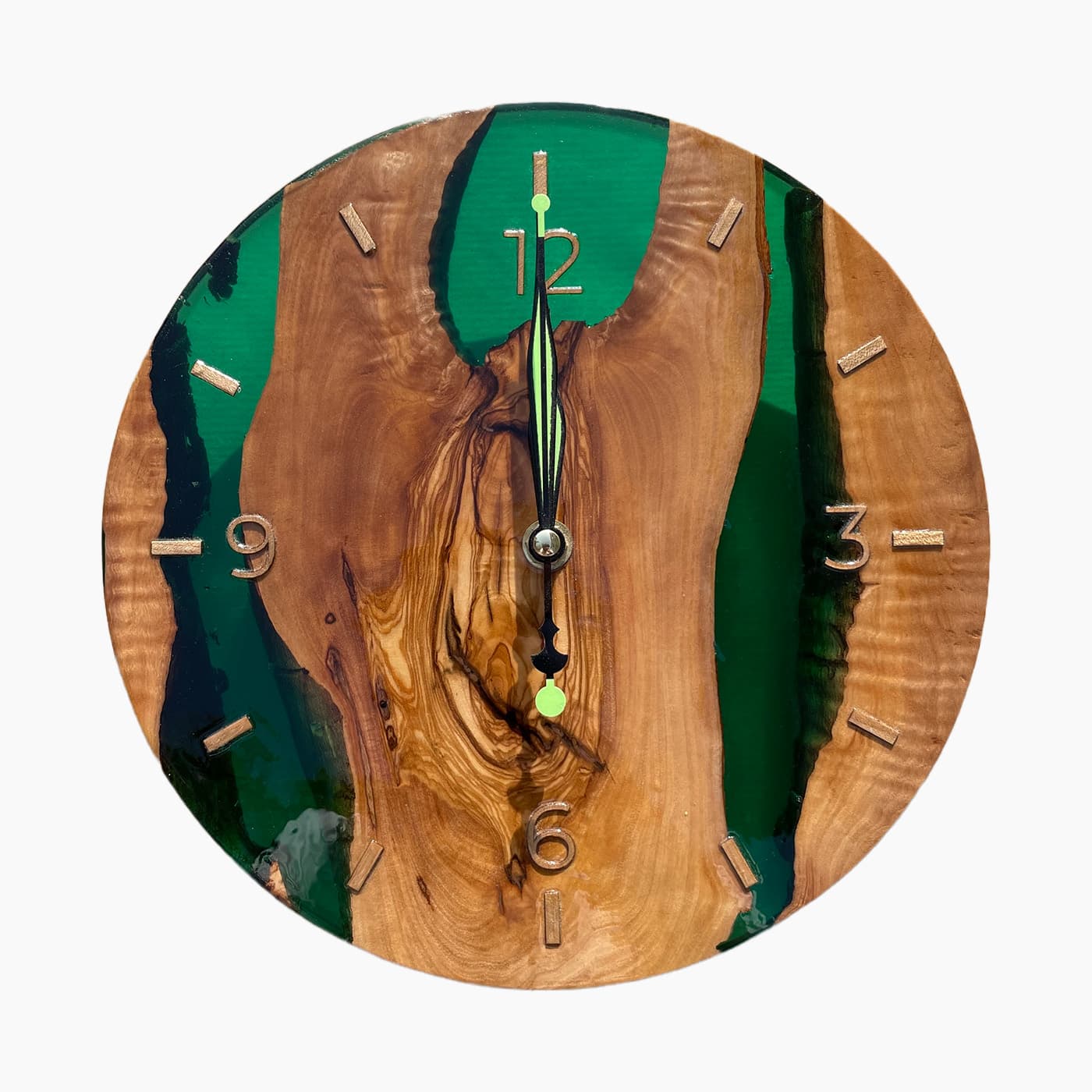 Orologio legno resina - Elemento - Arredamento Made in Italy